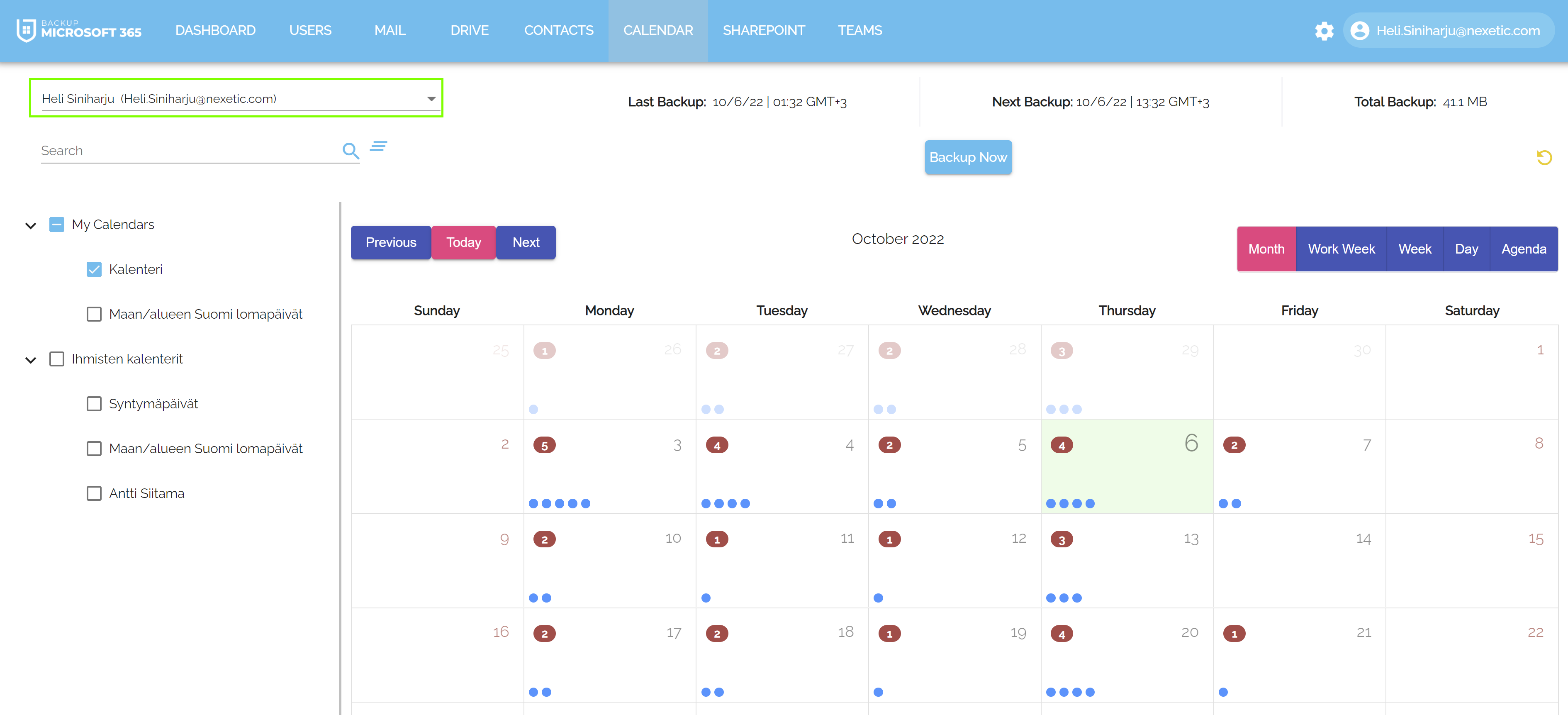How To Restore Calendar Entries Nexetic Support